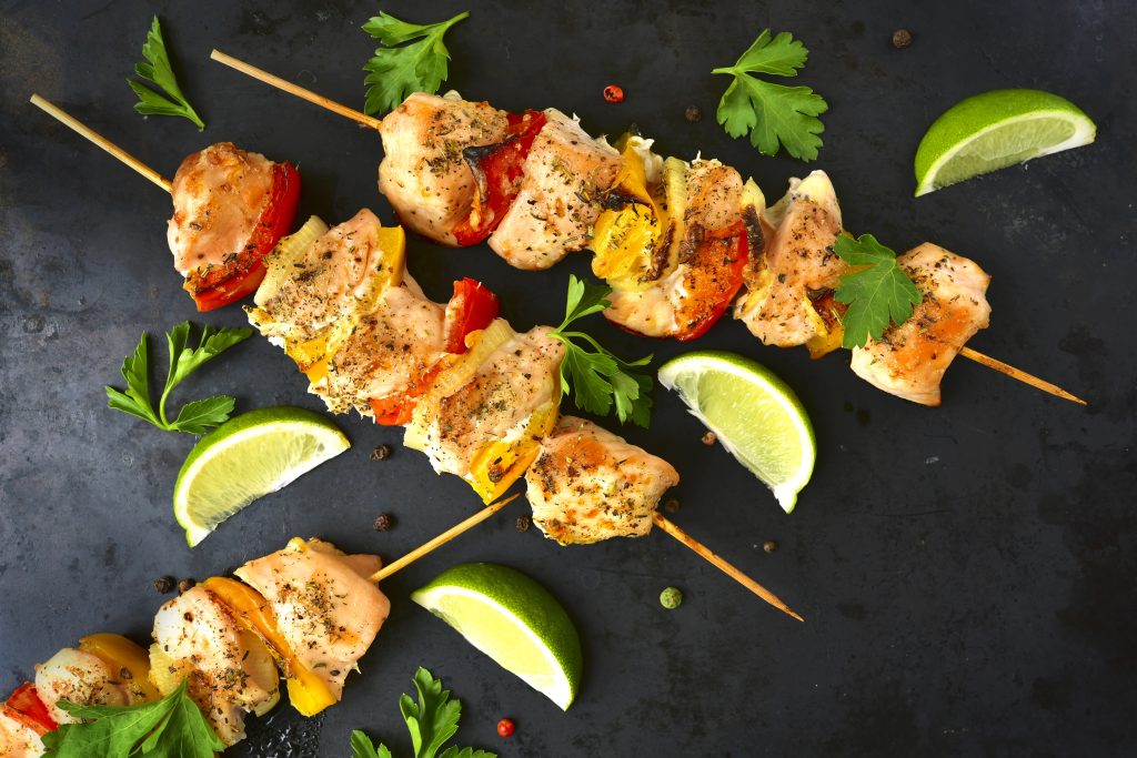 Chicken fajita kebab