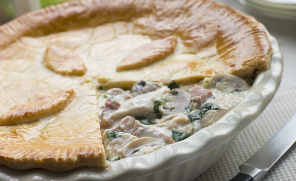 Chicken and mushroom pie