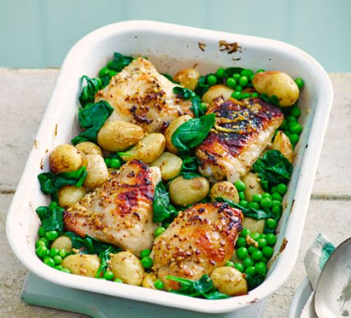 honey-mustard-chicken-thighs-with-spring-veg